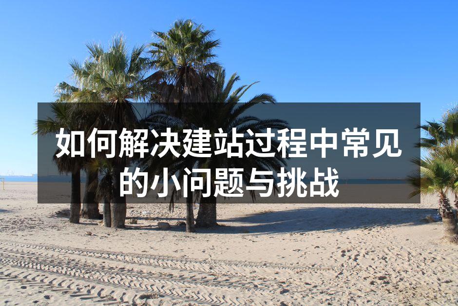 如何解决建站过程中常见的小问题与挑战