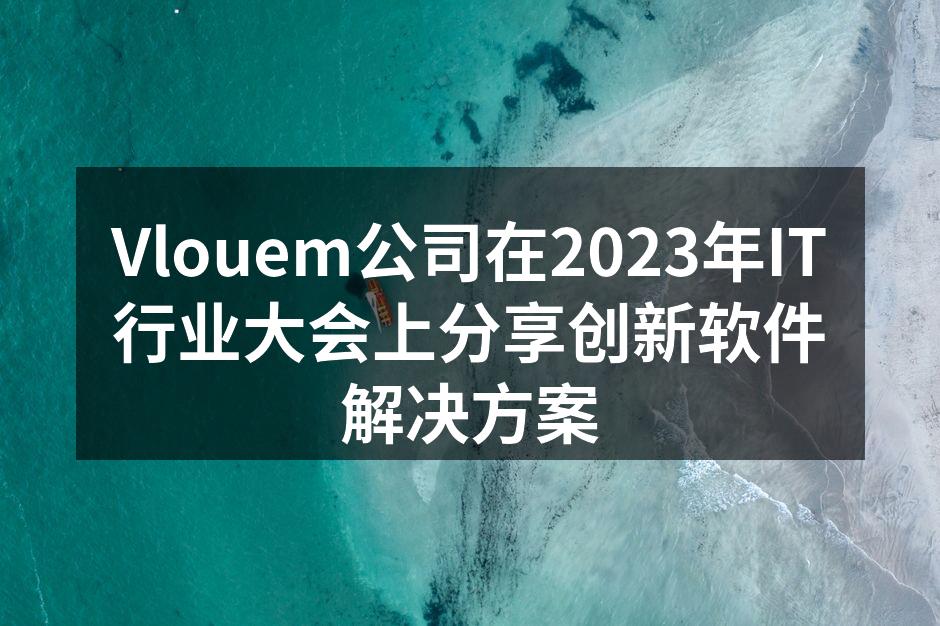 Vlouem公司在2023年IT行业大会上分享创新软件解决方案